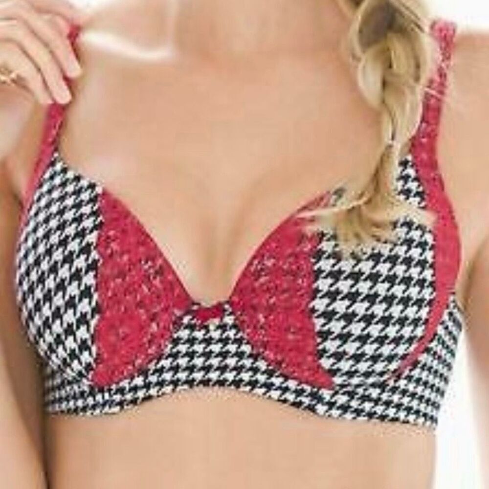 Soma Embracable Full Coverage Houndstooth Bra 38DDD Underwire
